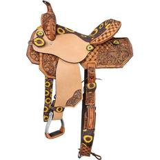 Horse Saddles Tough-1 15" Silver Royal Sunflower Barrel Saddle