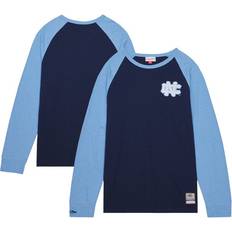 Magliette Mitchell & Ness Unc Legendary Slub L/s Tee Navy/light Blue, Male, Ropa, Camiseta, Multicolor