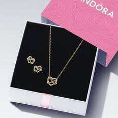 Pandora Jewelry Sets Pandora Sparkling Infinity Heart Jewelry Gift Set Gold