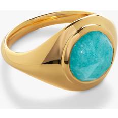 Monica Vinader Eclipse Signet Ring, Gold
