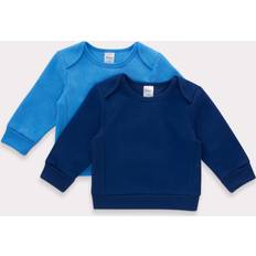 Babies Sweatshirts Hanes Baby, Flexy Soft Stretch Fleece Sweatshirt, Boys & Girls 2-Pack, Blues, 6-12 Months