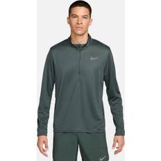 M - Polyester Singleter Nike Dri FIT Zip T Shirt Green