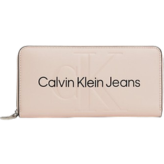 Tejido Sintético Carteras Calvin Klein RFID Zip Around Wallet - Pale Conch