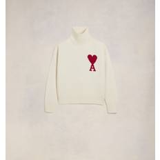 Pull en tricot - Unisexe Pulls Ami Paris White de Cœur Sweater Off-White/Red/154