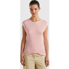 United Colors of Benetton Tøj United Colors of Benetton Striped T-shirt With Knot, XXS, Women