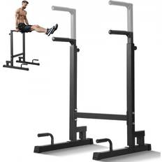 VEVOR Dip Bar, 500 lbs Capacity, Heave Duty Dip Stand Station with Adjustable Height, Fitness Workout Dip Bar Station Stabilizer Parallette Push Up Stand, Parallel Bars for Strength Training Home Gym