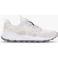 Flower Mountain Trainers Flower Mountain FLOWER MOUNTAIN Women&apos;s Yamano White Suede &amp; Technical Fabric Traine