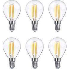Light Bulbs Lowenergie 40W Equivalent Led Filament Light Bulb G45 Golf Ball E14 Screw 3.5W Led Warm White Pack Of 6 One Size