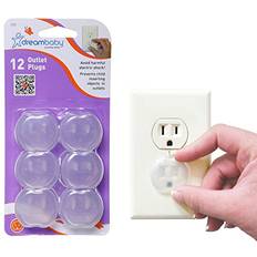 Latches, Stops & Locks DreamBaby Electric Outlet Socket Plug Covers Home Safety Plugs Protector Guard 12 Count White Model ‎L1021