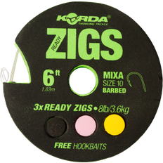 Líneas de pesca Korda 6ft Ready Tied Zigs