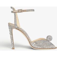 Silver - Woman Heels & Pumps Jimmy Choo Sacora Nude/Crystal