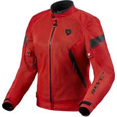 Red Motorcycle Jackets Rev'it! Revit Control Air H2O, Textiljacke wasserdicht Rot/Schwarz Damen