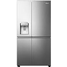 Hisense Freestanding Fridge Freezers - Silver Hisense RS818N4TIC Side EEK