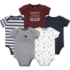 Hudson Baby Unisex Baby Cotton Bodysuits, Boy Daddy 5-Pack, Preemie