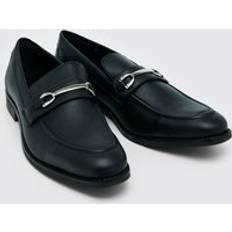 Herr - Läderimitation Loafers boohooMAN Mens Faux Leather Loafer - Black