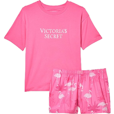 Sets - XL Jumpsuits & Overalls Victoria's Secret Cotton Short Tee Jama Set - Hollywood Pink Flamingos