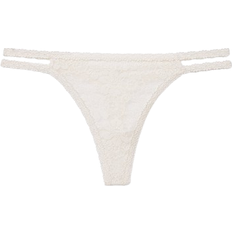 PINK Wink Strappy Thong Panty - Coconut White