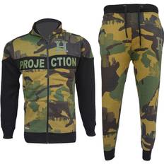Boys - Green Tracksuits A2Z Kids Kids boys girls tracksuit hnl green camouflage hoodie bottom jogger jogging suit