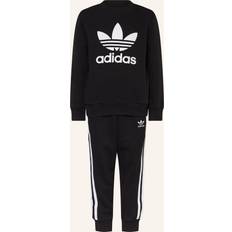 Fille Survêtements Adidas Ensemble Sweat-Shirt Ras-Du-Cou Adicolor Enfants - Black