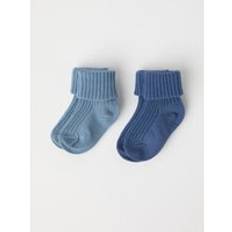 Polarn O. Pyret Children's Clothing Polarn O. Pyret Two Pack Baby Socks Blue 0-1m x 10-Dec