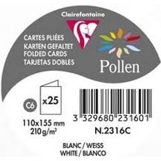 Clairefontaine Double Card Pollen C6 210g 11x15.5cm White 25 sheets