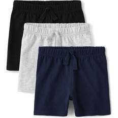 The Children's Place 1-3M Pants Children's Clothing The Children's Place Baby and Newborn Short Bottoms, Grey/Navy/Black 3-Pack