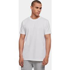 Herr basic hals t-shirt, herr t-shirt med klassiskt snitt finns många färger, storlekar – 5XL, Vit