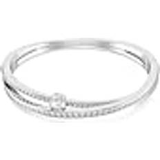 Rhodium Plated Bracelets Swarovski Hyperbola Armreif - Weiß