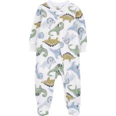 Babies Pajamases Carter's Baby Dinosaur Fleece Zip-Up Footie Sleep & Play Pajamas PRE Ivory