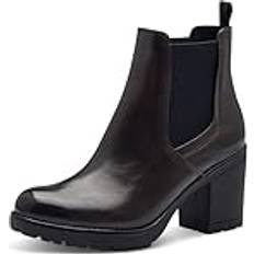 Marco Tozzi Damen Chelsea Boots Vegan zum Schlupfen, Braun Mocca