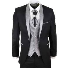 3XL - Men Suits Truclothing Men's Tailored Wedding Suit 3 Piece - Black