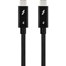 Thunderbolt-kabler - USB C-USB C Nordic TB4-025 40Gbps 100W Thunderbolt 4 USB C - USB C M-M 0.2m