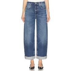 Mujer - Nylon Pantalones vaqueros Citizens of Humanity Ayla High Rise Baggy Cropped Wide Leg Jeans - Blue