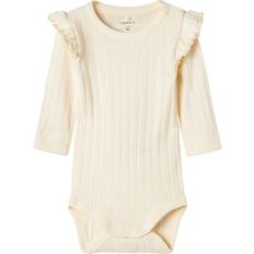 Name It Henny Langærmet Bodystocking - Buttercream (13237797)
