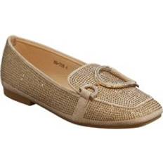 Green Loafers Ivachy Flat Loafers with Double Gold Motifs Khaki