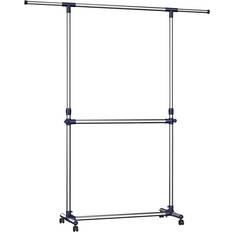 Blu Organizzazione Abiti Songmics Adjustable With Wheels Blue Appendiabiti 163x198cm