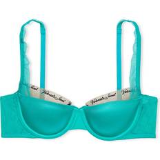 Victoria's Secret Very Sexy Smooth Logo Embroidery Lightly Lined Balconette Bra - Aqua Sea