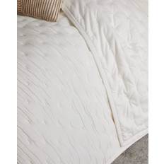 Lino Piumoni Donna Karan Meditate Linen Silk Coverlet, Full Queen Piumone Bianco