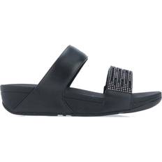 Fitflop Sandalias Fitflop Lulu Lasercrystal Leather Slide Sandals - Womens