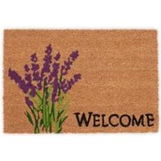 Morado Felpudos Relaxdays Felpudo De Entrada Planta Lavanda 40x60 cm Multicolor Morado cm