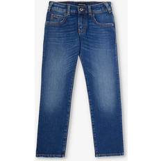 Emporio Armani Boys Denim Blu Kids Faded-wash Straight-leg Mid-rise Stretch-denim Jeans Years DENIM BLU