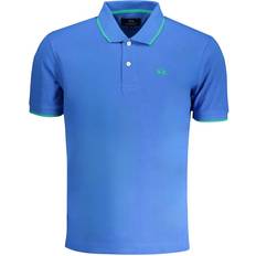 Blue Cotton Polo Shirt - Blue