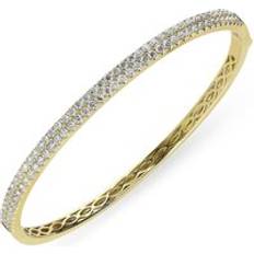 Diamond Bracelets C W Sellors 18ct Yellow Gold 1.87ct Diamond Hinged Bangle