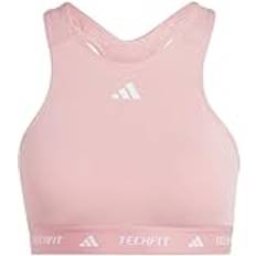 BH-er adidas Powerimpact Training Medum Support TECHFIT High Neck Bra, Damen Trainings-BH mit mittlerem Halt, semi pink spark