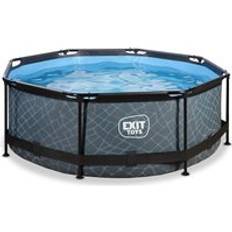 Exit Toys Stone pool ø244x76cm with filter pump grey