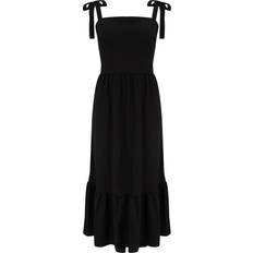 Pour Moi Laura Jersey Tie Strap Tiered Maxi Dress - Black