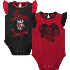 Black Bodysuits Outerstuff Girls Newborn /Black Wisconsin Badgers Spread the Love 2-Pack Bodysuit Set Red, 0-3 Months NCAA Youth Apparel at Academy Sports