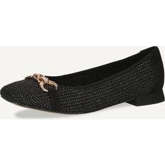 Caprice Leather Buckle-Detailed Pumps - Black