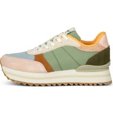 Woden Sneakers Woden Ronja Plateau Sneakers - Groen Leer