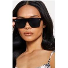 PrettyLittleThing Oversized Resin Frame Fade Lens Sunglasses, Black